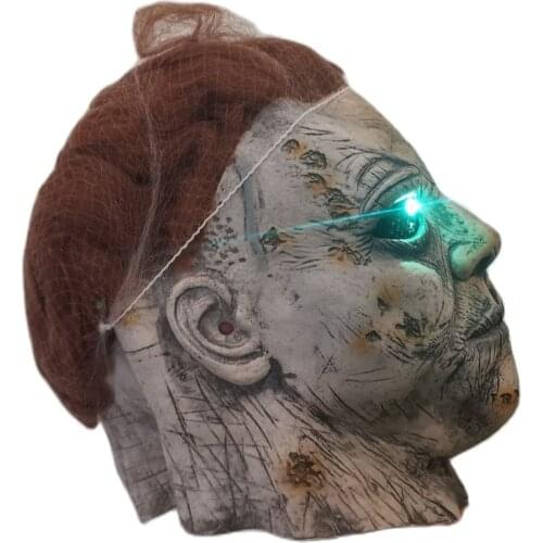 Horror LED Halloween Kills Mask Cosplay Scary Killer Full Face Latex Helmet Halloween Party Costume Props