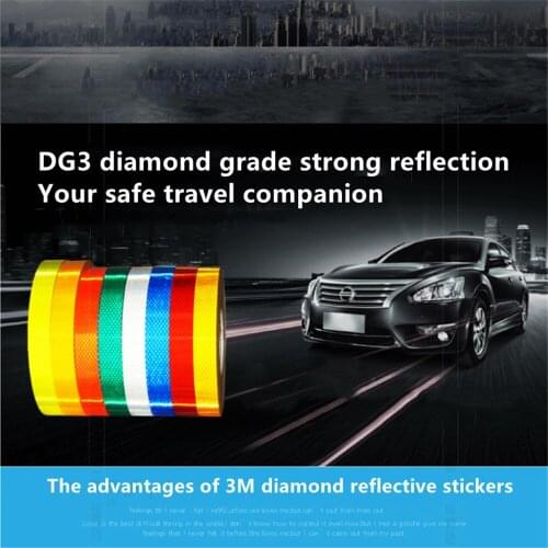 3M reflective stickers reflective strip car electric car motorcycle bicycle decoration car stickers luminous night body stickers