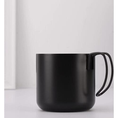 Taza de café de 400ML de doble pared 304 de acero inoxidable con mango aislado al vacío vaso de café de viaje con tapa