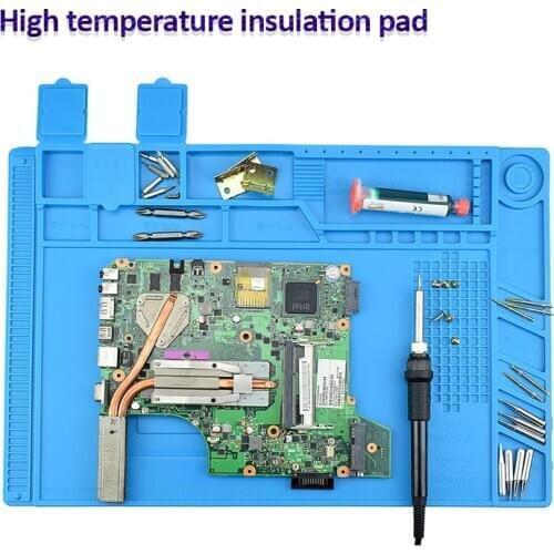 45*30cm/34*23cm Heat Insulation Silicone Soldering Pad Mat Desk Maintenance Platform For Repair Station With Magnetic