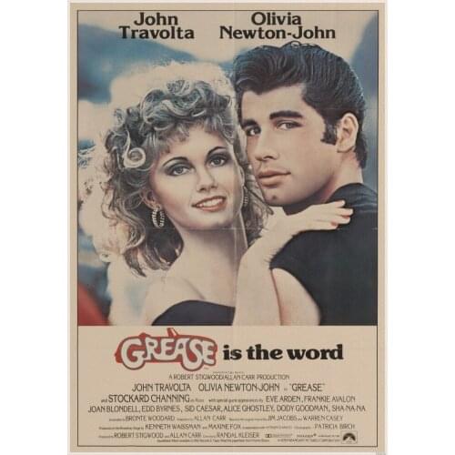 Vintage grease movie poster 1978 Vintage Retro Kraft Paper Poster Office Gift Room Dining Home Decor wall sticker Design