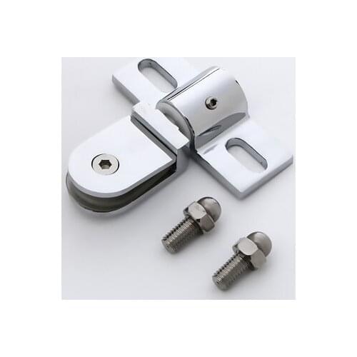 2pcs Bathroom glass door clip/clamp/hinge,Rotating door shaft,Zinc alloy and stainless steel,no rust , shower accessories