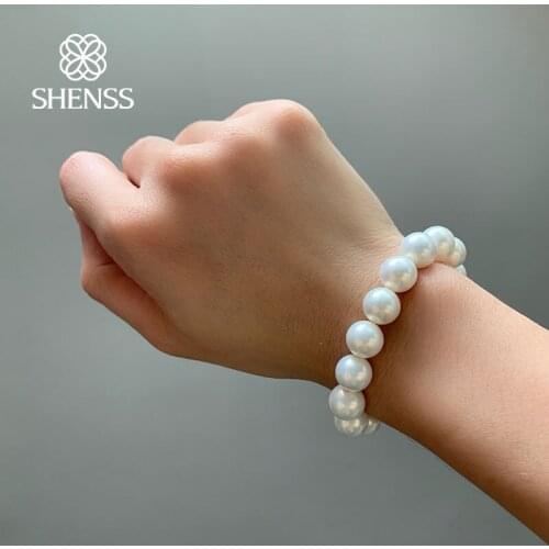 Cream/milk Color Shell Pearl Bracelet for Women 6mm/8mm/10mm size