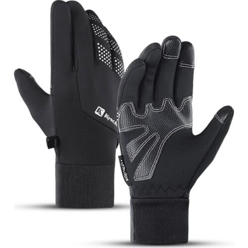 Winter Leather Men Gloves Windstop Non Slip Pu Palm Glove Thicker Velvet for Women Bicycle Drving Gloves Outdoor Sports