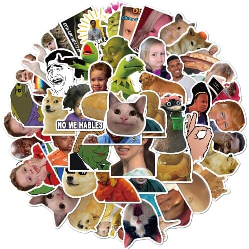 10/50/100 Pcs/Set Funny Meme Graffiti Stickers Flakes For Motorcycles Cars Furniture Childrens Toys Skateboards Lable Luggage