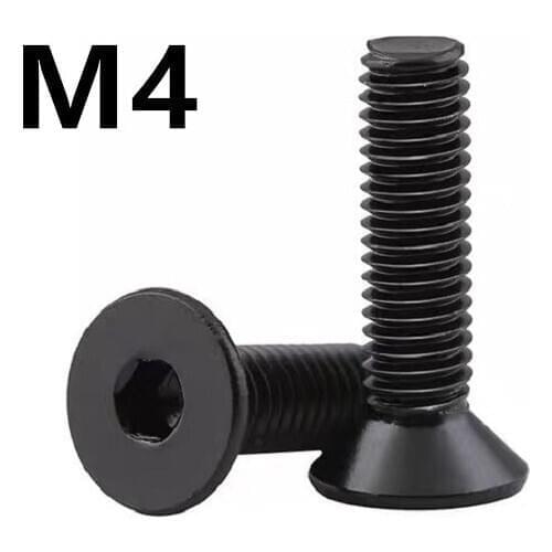 1000/200PCS GB70.3 M4x6/8/10/12/14/16/20/22/40mm DIN7991 Black 304 Stainless steel hexagon socket countersunk / flat head screw