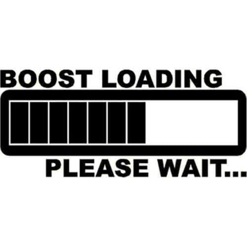 20*8.7CM BOOST LOADING PLEASE WAIT Automobile Tail Stickers Decals Car Styling Decoration Accessories Sliver/Black C4-0157