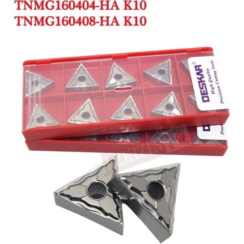 20PCS TNMG160404 TNMG160408 HA K10 Carbide Inserts DESKAR CNC Lathe Cutter Turning Tool External Turning Tool for Aluminum