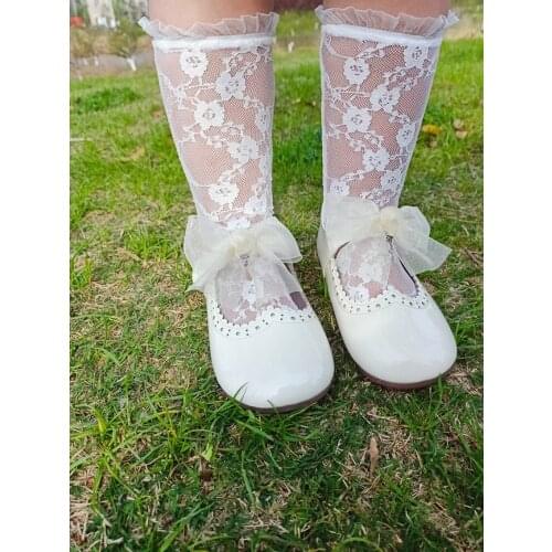 2021 New Summer Thin Girls Socks Pure Color Lace Socks Baby Girl Breathable Socks in children Heaps Socks