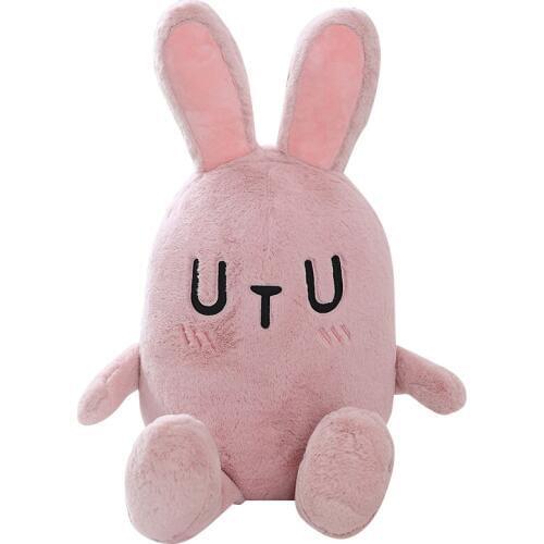 45/60cm Multi-Color Long Ears Closed Eyes Stuffed Rabbit Kawaii Pink Plush Toy Plush Rabbits Toys Girls Gift Stuffed Animal Toys