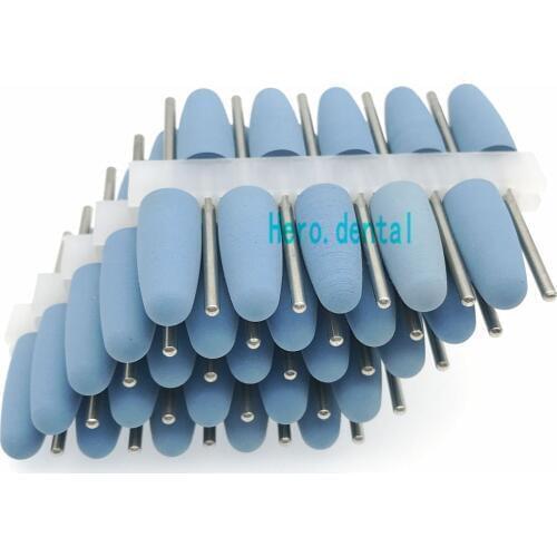 50pcs dental silicon rubber polishers dental polishing Burs for Resin Base blue