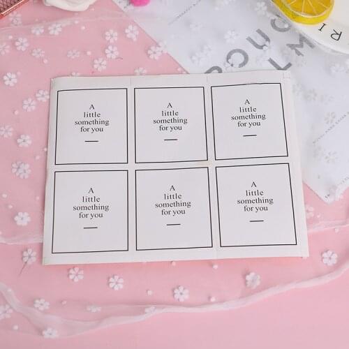60/80/90pcs/set Thank You A Little Something for You Cake Packaging Sealing Label Kraft Handmade Cake Packaging Sealing Sticker