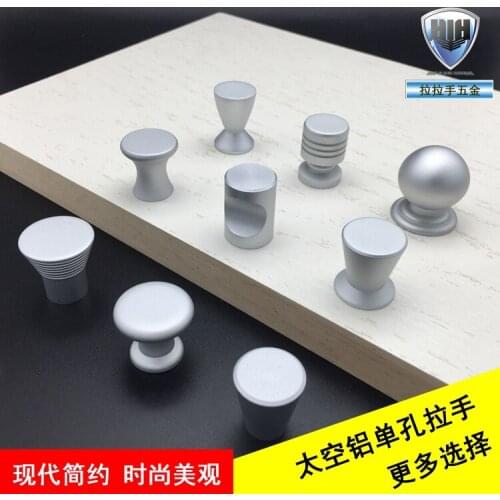 Aluminum Alloy Single Hole Cabinet Handles Simple Wardrobe Door Pull Knobs for Furniture Hardware Drawer Accessories
