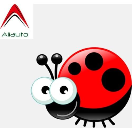 Aliauto Automobile Motorcycle Car Sticker Cartoon Red Star Ladybug Cover Scratches Decal for Laptop Suitcase Vinyl,10cm*8cm