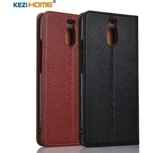 For Meizu M6 Note case KEZiHOME Litchi Genuine Leather Flip Stand Leather Cover capa For Meizu M6 Note 5.5" Phone cases