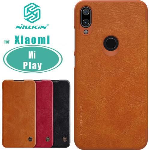 For Xiaomi mi Play Case NILLKIN Qin Business Flip Leather Case Card Slot Back Cover for Xiaomi mi Play Nilkin Phone Case