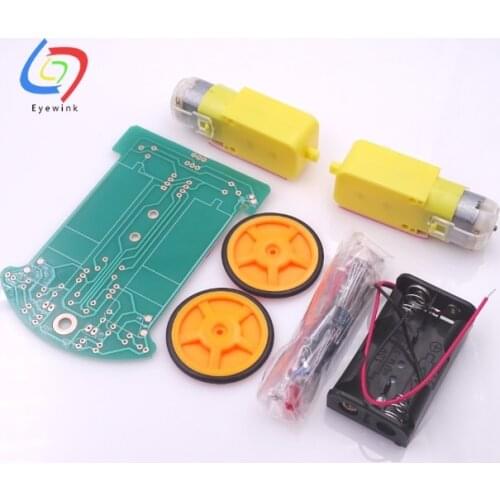 D2-1 DIY Kit Intelligent Tracking Line Smart Car Kit TT Motor Electronic DIY Kit Smart Patrol Automobile Parts DIY Electronic