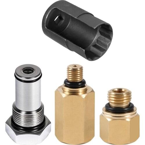 For 6.0L Ford IPR Valve Socket & 6.0 High Pressure Oil Pump IPR Valve Air Test Fitting Tool & Oil Rail Adapters