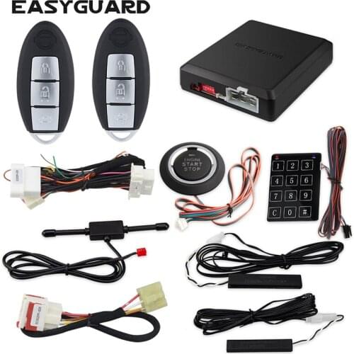 EASYGUARD Plug & Play CAN BUS fit for Nissan TIIDA LIVINA LANNIA push button start PKE car alarm system remote auto starter