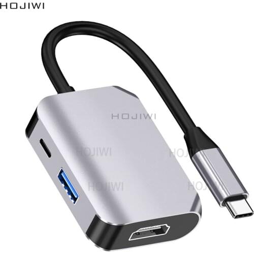 HOJIWI 3 In1 Type C to Multi USB 3.0 HUB Adapter USB to HDMI Dock Splitter PD for MacBook Pro huawei docking station laptop AA07