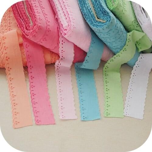 35mm Hollow Out Floral Embroidered Cotton Lace Ribbon DIY Crafts Supplies Fabric Garment Curtain Home Textile Decorative Lace