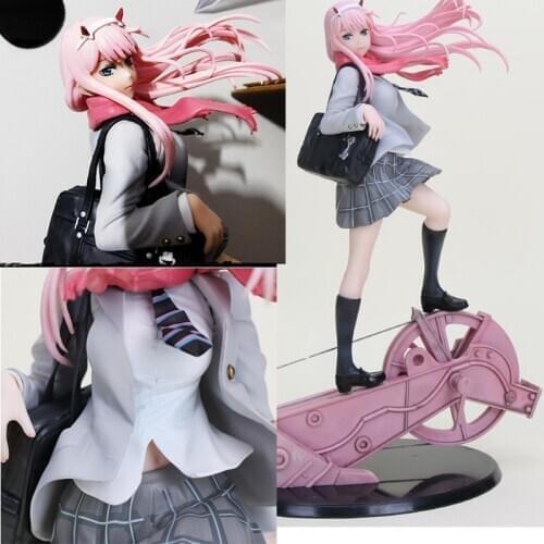 DARLING In The FRANXX Figure 02 Zero Two School Uniform Version PVC Doll Anime Model Toy
