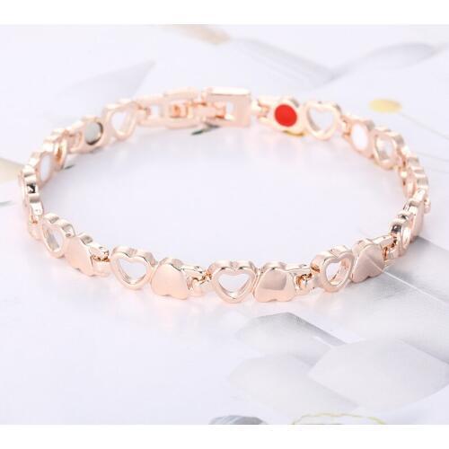 Stainless Steel Magnetic Therapy Bracelet Adjustable Bangle for Women Pain Relief SN-Hot