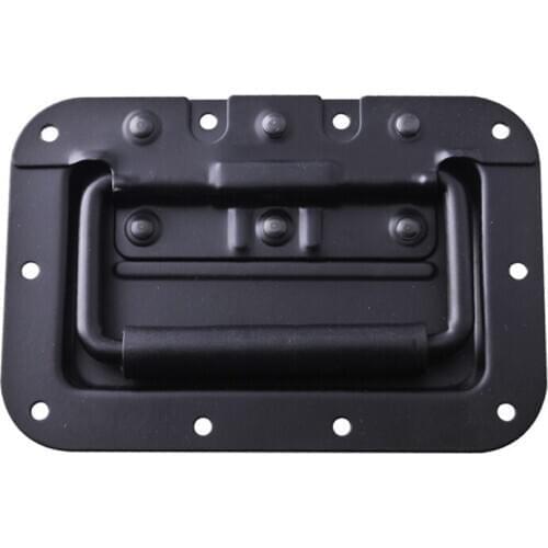 House Furniture Cabinet Pulls Hardware Spring Loaded Steel Recessed Handle With Padded Grip Case Chest Cabinet Speaker Box