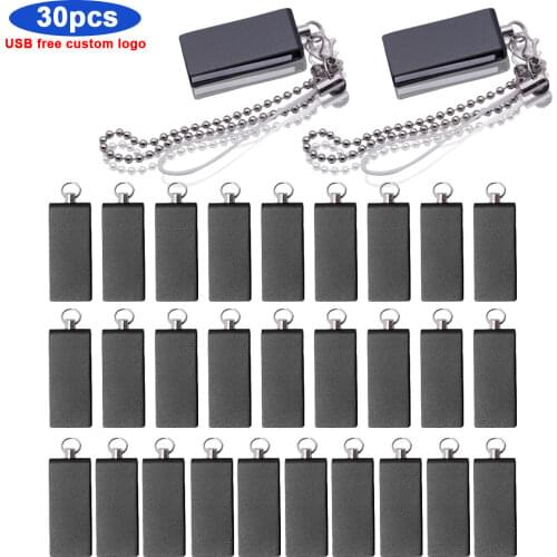 30pcs/lot 100% Real Capacity USB2.0 Flash Drive 4gb 8gb 16gb Metal Mini U Disk Memory Stick 32gb 64gb Pendrive Logo Personalized