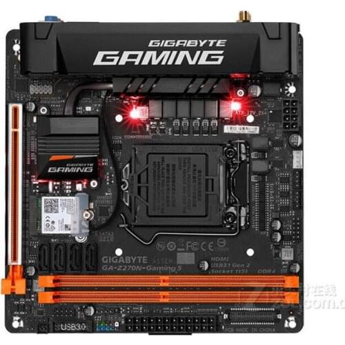 MINI-ITX HTPC 17*17 For Gigabyte GA-Z270N-GAMING 5 Original Used Motherboard Z270 Socket LGA 1151 DDR4 Support I7 6700 7700
