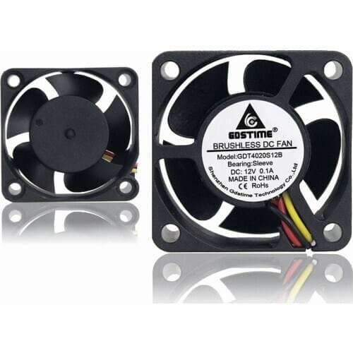 1 Pieces Gdstime 40mm 40 x 40 x 20mm 4020s DC 12V 3Pin Mini Exhaust Cooling Fan