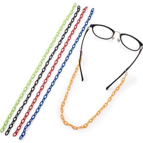DIY Neck Strap Lanyard Kits with Brass Cable Chain Curb Chains ABS Plastic Oval Cable Chains Eyeglass Holders Lobster Claw Clasp