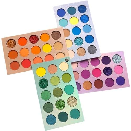 Eyeshadow Palette Blendable 60 Color Color Board for Beginners Glitter Highlighter Easy to Blend Eye Shadow Powder