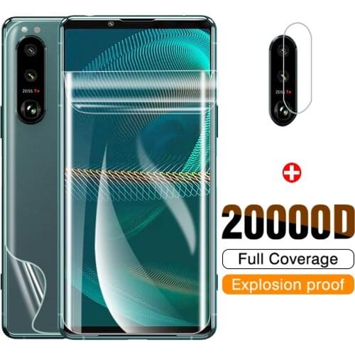 3 IN 1 Front+Back Hdrogel Film For Sony Xperia 5 I II III Screen Protective For Sony Xperia 1 10 Plus Pro Camera Lens Cover Film