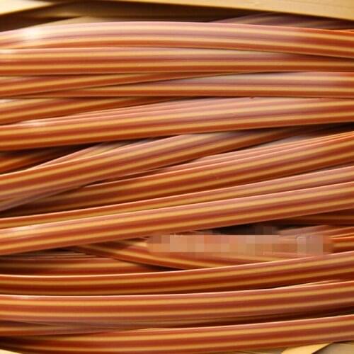 500G yellow gradient imitation flat synthetic rattan 8mm wide weaving raw material PE rattan for knit and repair chair table