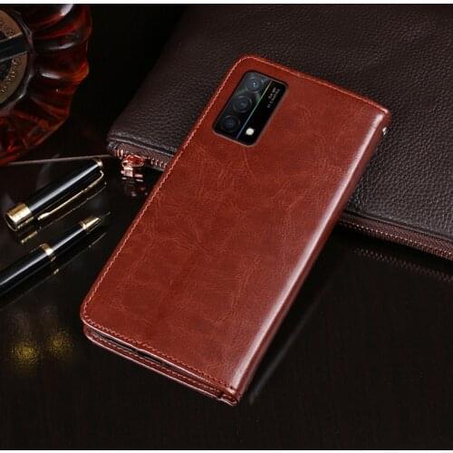 Q3Pro Carnival Flip Wallet Business Leather Fundas Phone Case For Oppo Realme Q3 Pro Carnival Cover with Card Holder Accessories