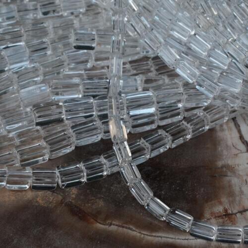 Stock Sale - Natural Clean Crystal Square Columns Beads 4x8mm, 6x8mm,6x10mm