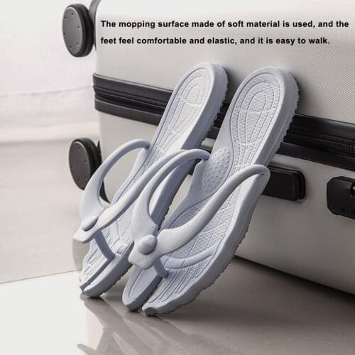 Summer Men Flip Flops Slippers Quick Dry Casual Shoes Beach Sandals Non-Slip Home Bathroom Folded Storage Slipper For Women