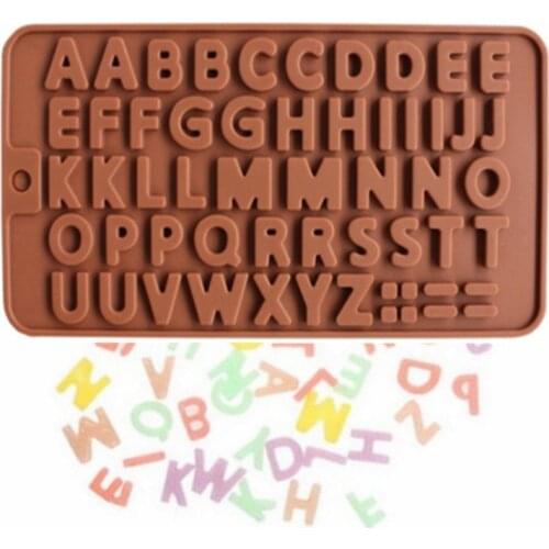 26 Alphabet Letters Silicone Molds Chocolate Baking Mold Cookies Biscuit Jelly Candies Pudding Mold DIY Home Kitchen Baking Tool