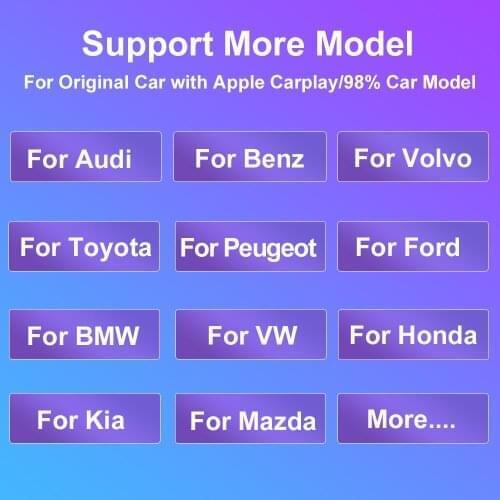 All car models suitable for Android Auto Ai Box link