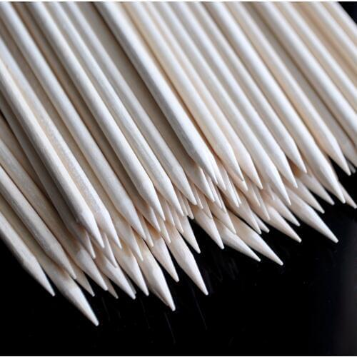 1lot= 100 pcs Nail Art Wooden Cuticle Pusher Remover Stick Orange Point Sharp Pedicure Manicure Orange Wood Stick Tool B45