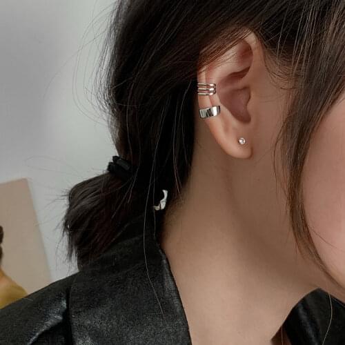 1PC Simple Smooth Ear Cuffs Clip Earrings for Women No Piercing Fake Cartilage Earring Fashion jewelry
