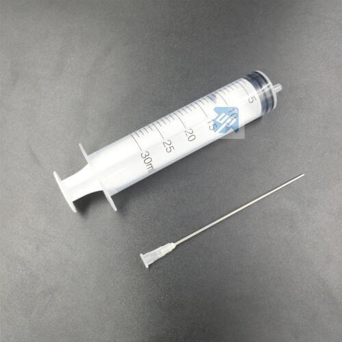 12pcs 30ML syringe injector for refilling ink cartridge and CISS CIS with 10cm long needle free shipping