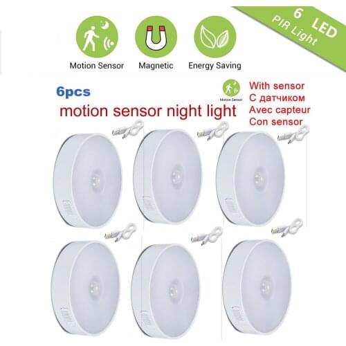 2-6pcs garden lighting warm white pole PIR Motion Sensor for indoor,street,wall,yard usb charged led cabinet lamp night light w