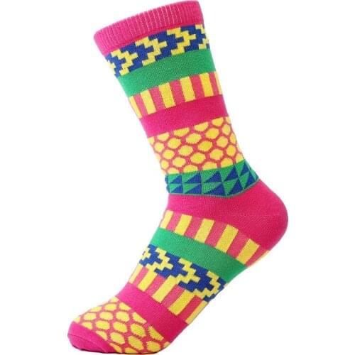 2 Pairs/lots Summer Womens Fashion Socks Cotton Geometry Womens Socks Brand Retro Colorful Casual Sock Women