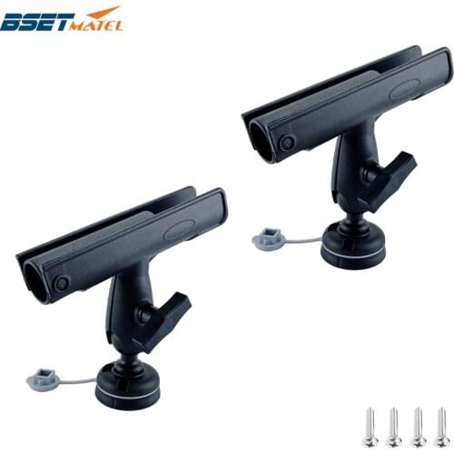 2X Kayak ABS Adjustable Boat Fishing Rod Rack Holder Bracket Pole Support Fixer Fix Rest Tool Rotatable Mount Marine Accessories