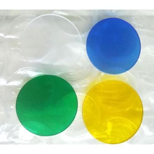42mm Lens Diameter Colour Glass Absorber Green Blue Microscopy Filter Biological Microscope Compound Optical Filter for School