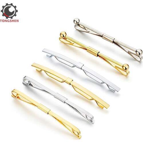 6Pcs Tie Collar Bar Pin Set Two Tone Collar Pin Mens Collar Bars Metal Collar Pins Metal Noble Tie Rods Brooch Clips