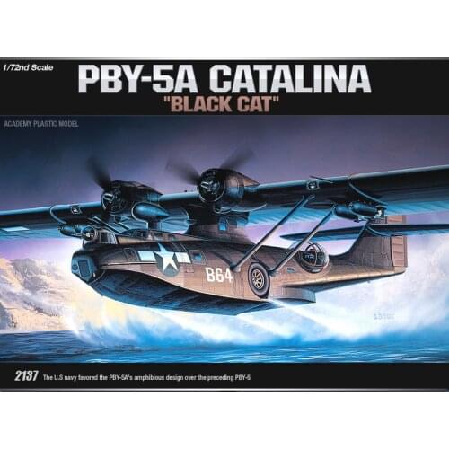 ACADEMY 12487 1/72 Scale PBY-5A CATALINA "Black Cat" Plastic Model Building Kit