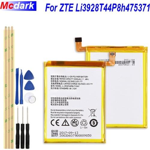 2800mAh Li3928T44P8h475371 Battery for ZTE Blade A1 AXON Mini B2015 C880 C880A C880S Xiaoxian 3
